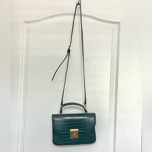 Aqua Snake Skin Handbag